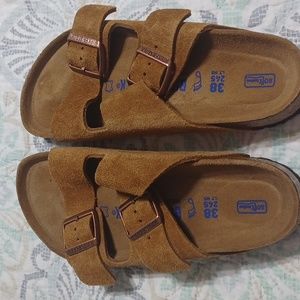 A bran new Birkenstock sandal.